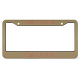 Custom Light Khaki Copper Rose License Plate Frame