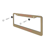 Custom Light Khaki Copper Rose License Plate Frame