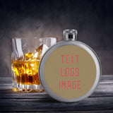Custom Light Khaki Copper Rose Hip Flask