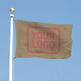 Custom Light Khaki Copper Rose Flag