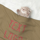 Custom Light Khaki Copper Rose Pet Blanket