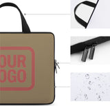 Custom Light Khaki Copper Rose Laptop Bag