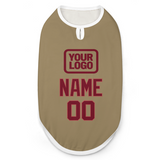 Custom Light Khaki Crimson Red Pet Vest