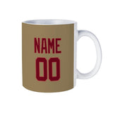 Custom Light Khaki Crimson Red Mug