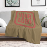 Custom Light Khaki Copper Rose Blanket