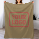 Custom Light Khaki Copper Rose Blanket