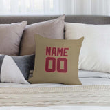 Custom Light Khaki Crimson Red Pillowcase