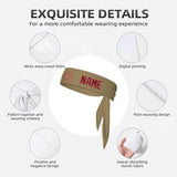 Custom Light Khaki Crimson Red Headband