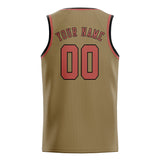 Custom Light Khaki & Copper Rose Colors Design Sports Basketball Jersey