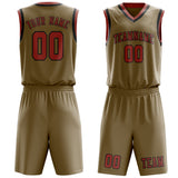 Custom Light Khaki Copper Rose Basketball Set