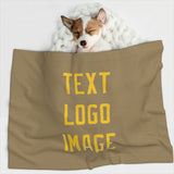 Custom Light Khaki Gold Pet Blanket