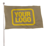 Custom Light Khaki Gold Flag