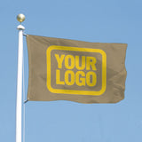 Custom Light Khaki Gold Flag