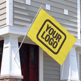 Custom Light Yellow Brown Flag