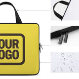 Custom Light Yellow Brown Laptop Bag