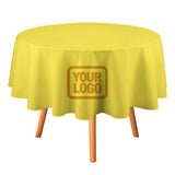 Custom Light Yellow Yellow Round Table Cloth