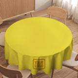 Custom Light Yellow Yellow Round Table Cloth