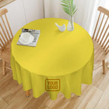 Custom Light Yellow Yellow Round Table Cloth