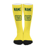 Custom Light Yellow Green Knee-High Sock