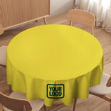 Custom Light Yellow Green Round Table Cloth