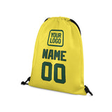 Custom Light Yellow Green Drawstring Bag