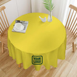 Custom Light Yellow Green Round Table Cloth
