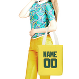 Custom Light Yellow Green Canvas Tote Bag