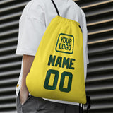 Custom Light Yellow Green Drawstring Bag