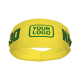 Custom Light Yellow Emerald Green Sports headband