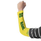 Custom Light Yellow Emerald Green Arm Sleeve