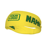 Custom Light Yellow Emerald Green Sports headband