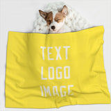 Custom Light Yellow Cream Pet Blanket