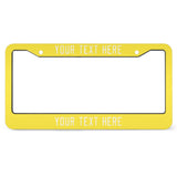 Custom Light Yellow Cream License Plate Frame