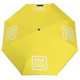 Custom Light Yellow Cream Automatic Umbrella
