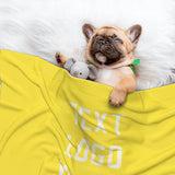 Custom Light Yellow Cream Pet Blanket