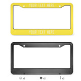 Custom Light Yellow Cream License Plate Frame