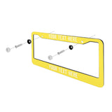 Custom Light Yellow Cream License Plate Frame