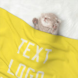 Custom Light Yellow Cream Pet Blanket