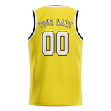 Custom Light Yellow & Cream Colors Design Sports Basketball Jersey