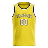 Custom Light Yellow & Cream Colors Design Sports Basketball Jersey
