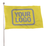 Custom Light Yellow Gray Flag