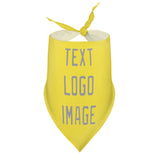 Custom Light Yellow Gray Pet Scarf