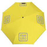 Custom Light Yellow Gray Automatic Umbrella