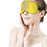 Custom Light Yellow Gray Sleep Mask