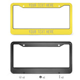 Custom Light Yellow Gray License Plate Frame