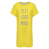 Custom Light Yellow Gray Nachthemd