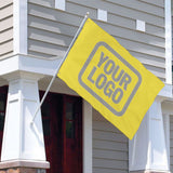 Custom Light Yellow Gray Flag