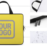 Custom Light Yellow Gray Laptop Bag