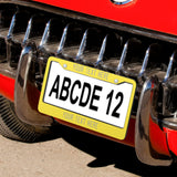 Custom Light Yellow Gray License Plate Frame