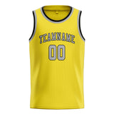 Custom Light Yellow & Gray Colors Design Sports Basketball Jersey